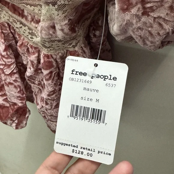 NEW Free People x Revolve Yours Truly Velvet Top - Picture 5 of 6